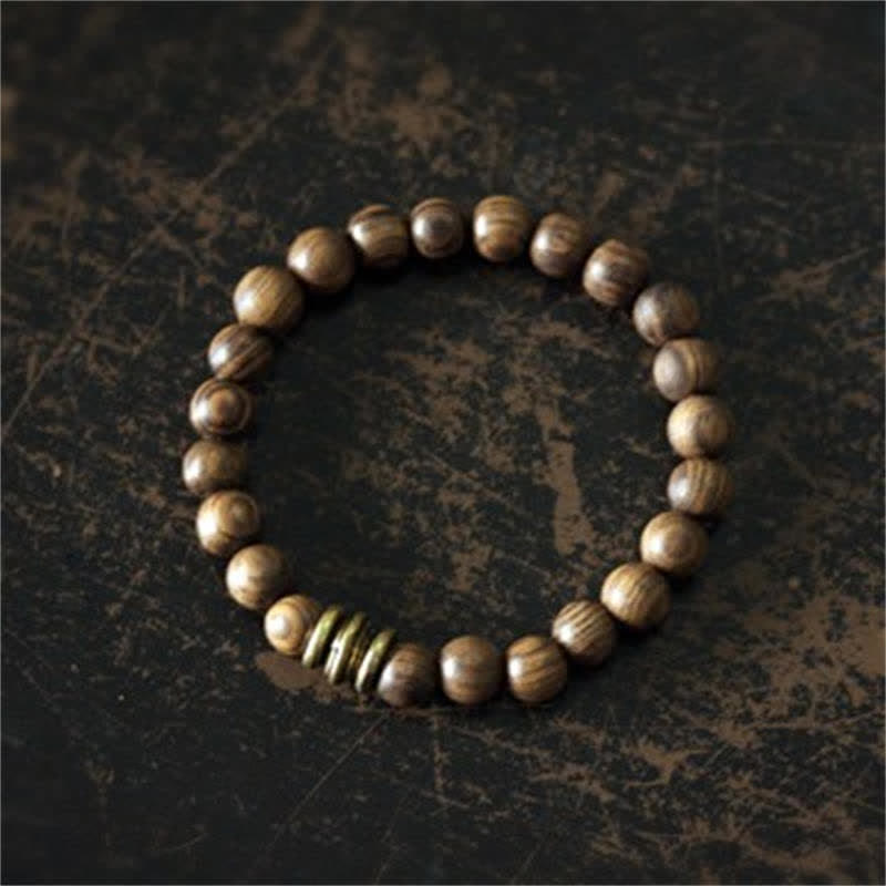 Bracelet spirituel de guérison et de protection en bois de santal de 8 mm