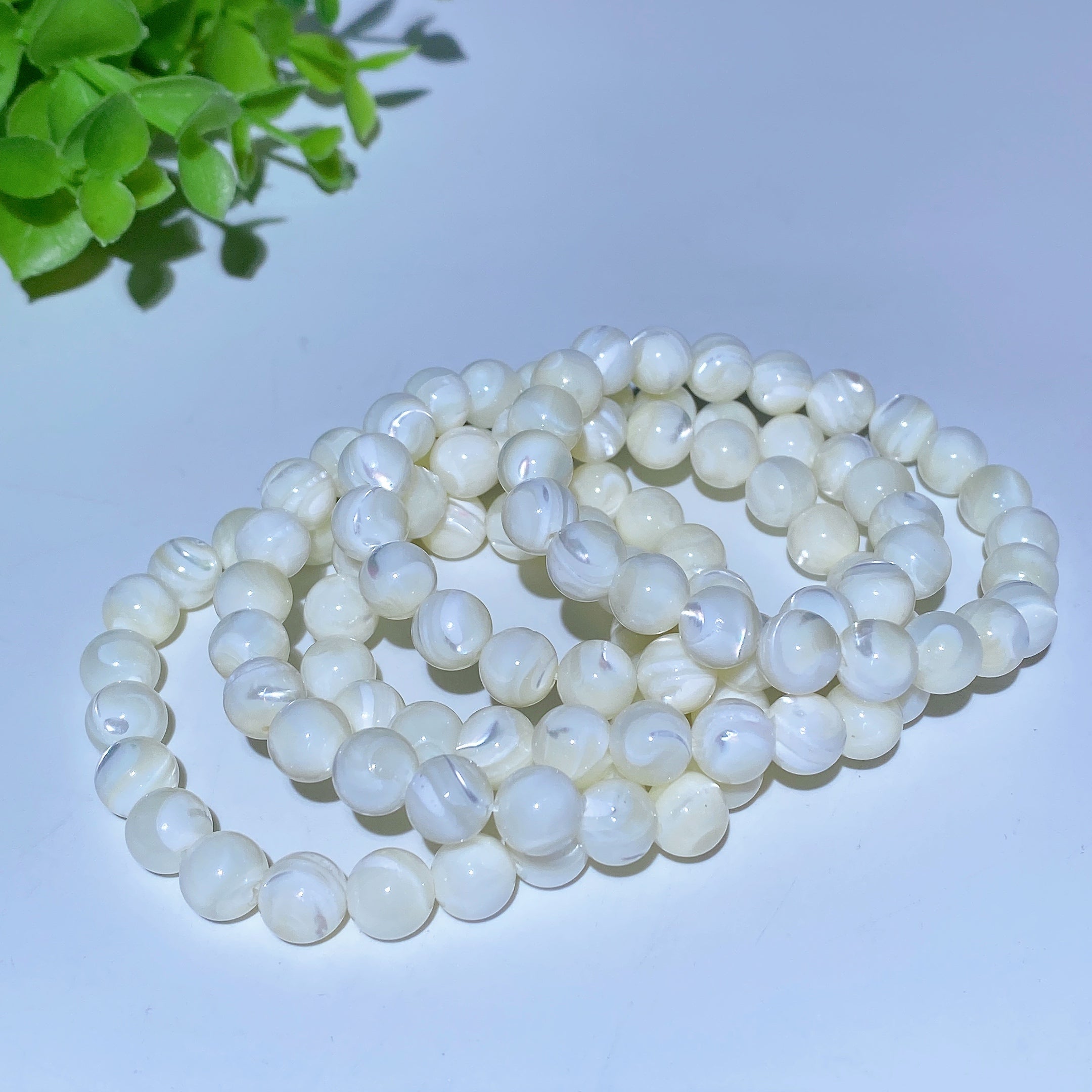 8mm Shell Stone Spiritual Bracelet for Healing & Protection