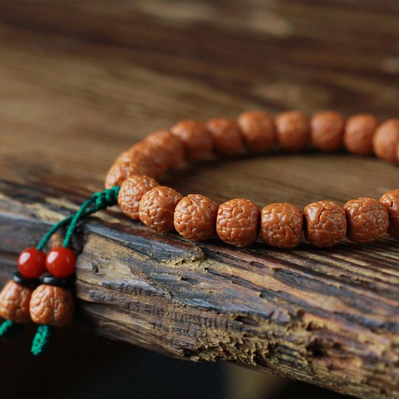 Bracelet de richesse en agate Rudraksha Bodhi Seed 9-11 mm