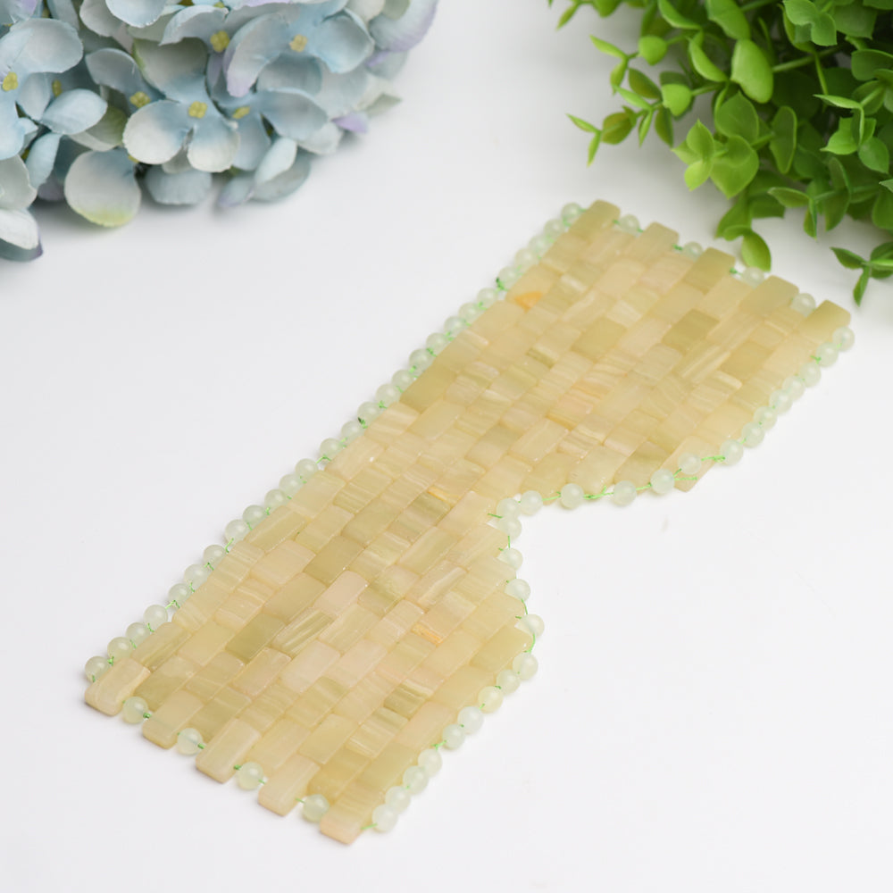 Masque de guérison pour les yeux en cristaux mixtes de 9 pouces pour la méditation