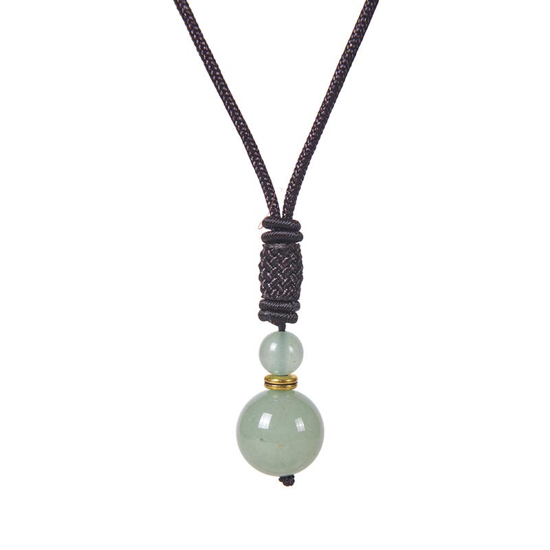 Collier unisexe en jade de 70 cm avec perles en œil de tigre et améthyste