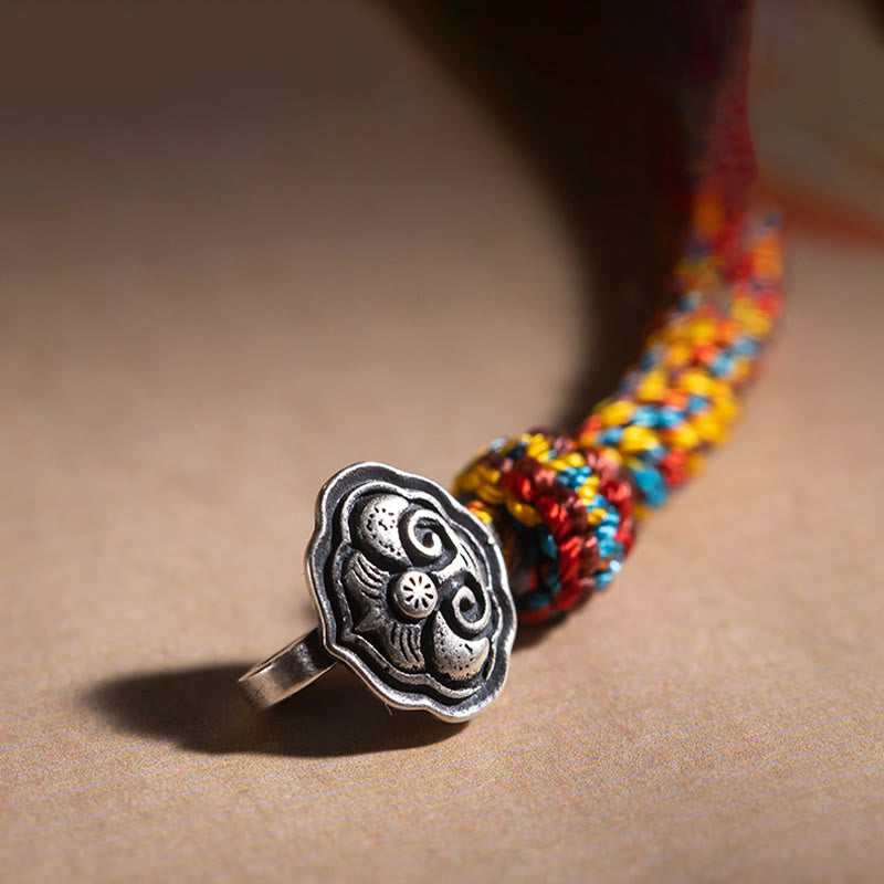 Chinese Zodiac Silver Rope Bracelet for Wealth & Protection