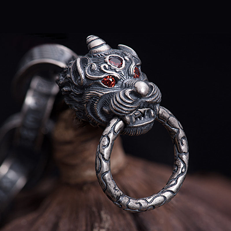 925 Sterling Silver Dragon Bracelet for Luck and Strength