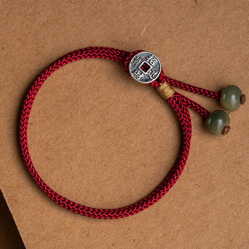 Bracelet de protection du zodiaque chinois en argent sterling 925, cordon rouge