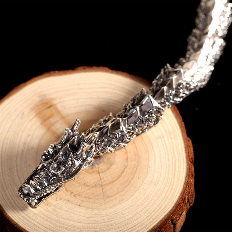 Bracelet Dragon Chance et Succès en Argent Sterling 925