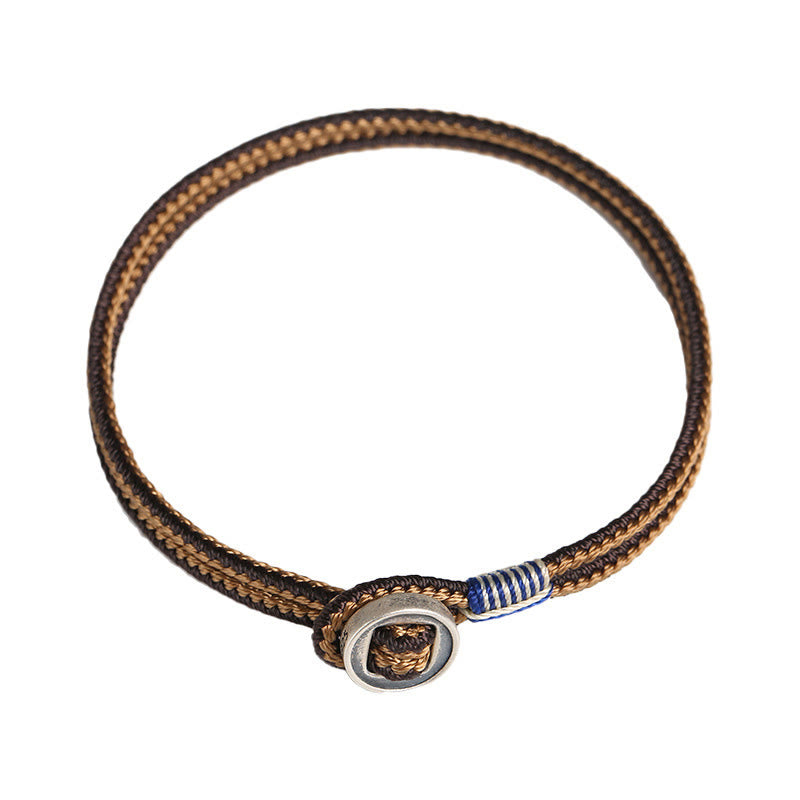 Bracelet tressé de protection fait main en argent sterling 925