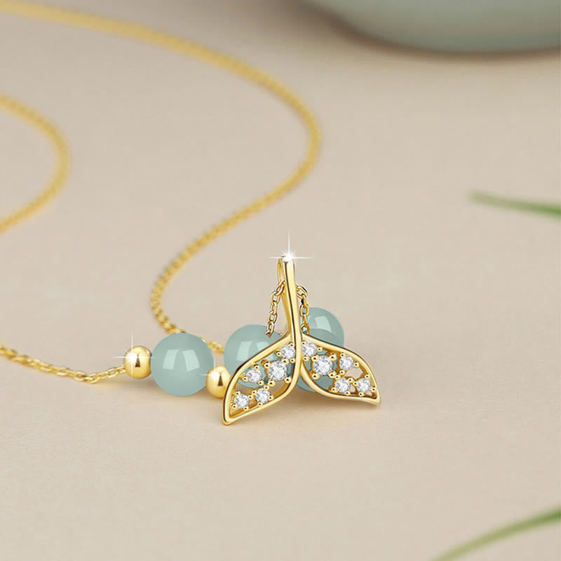 Collier porte-bonheur en argent sterling 925 et jade Hetian