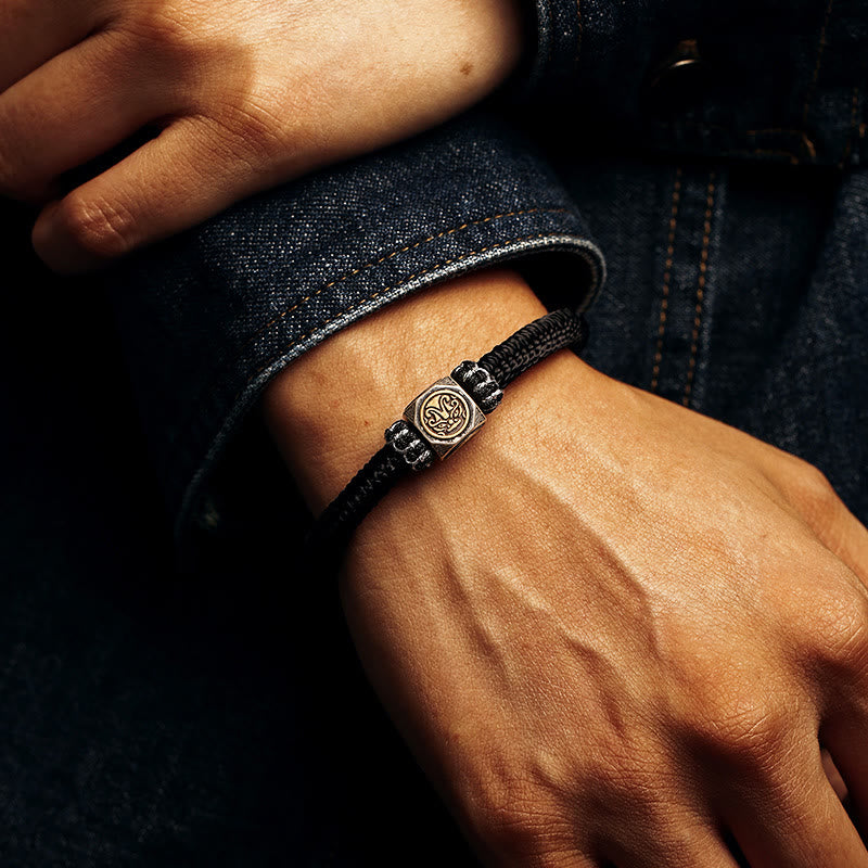 Bracelet King Kong Knot Faith Strength en argent sterling 925