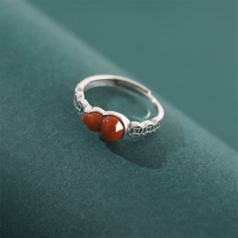 Bague en argent sterling 925 avec agate rouge pour l'acceptation de soi