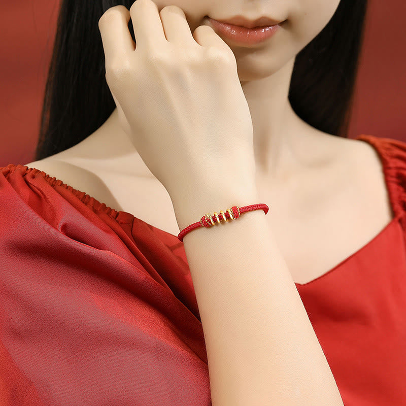 Bracelet serpent en argent sterling 925 avec cordon rouge