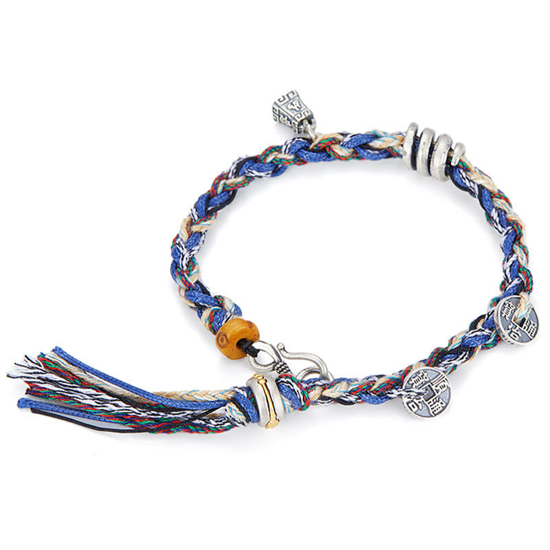 Bracelet spirituel en argent sterling 925 avec breloque écailles de pièces