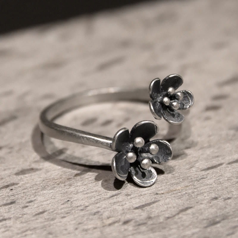 Bague Fleur Spirituelle en Argent Sterling 925