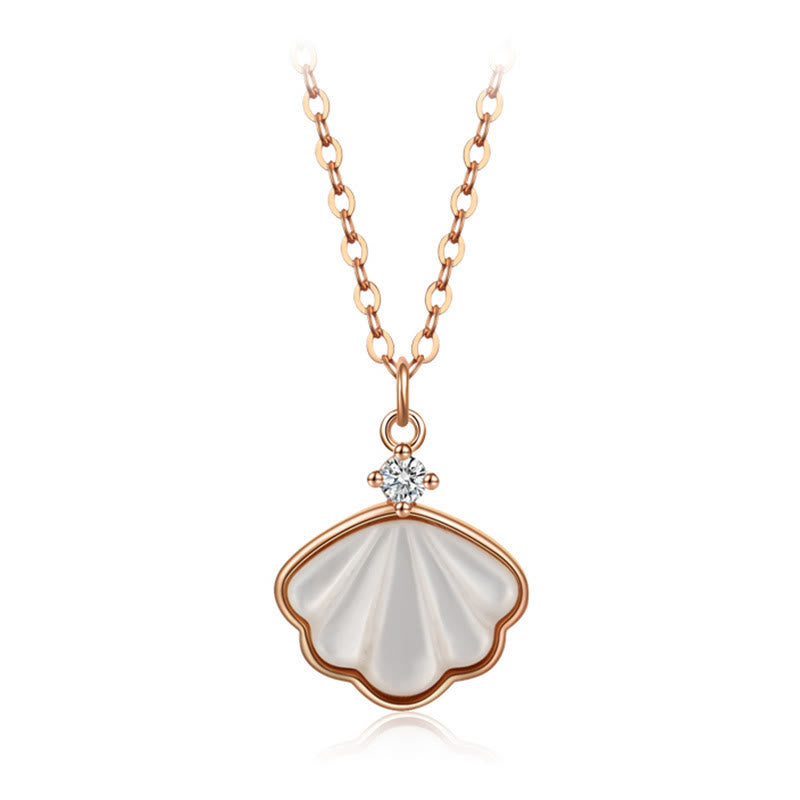 Ensemble de bijoux spirituels en argent sterling 925 avec pierre Tridacna