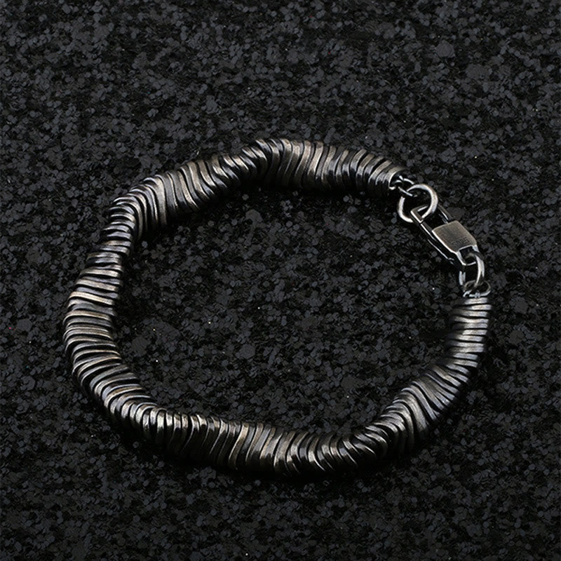 Bracelet spirituel de guérison de richesse torsadé en argent sterling 925