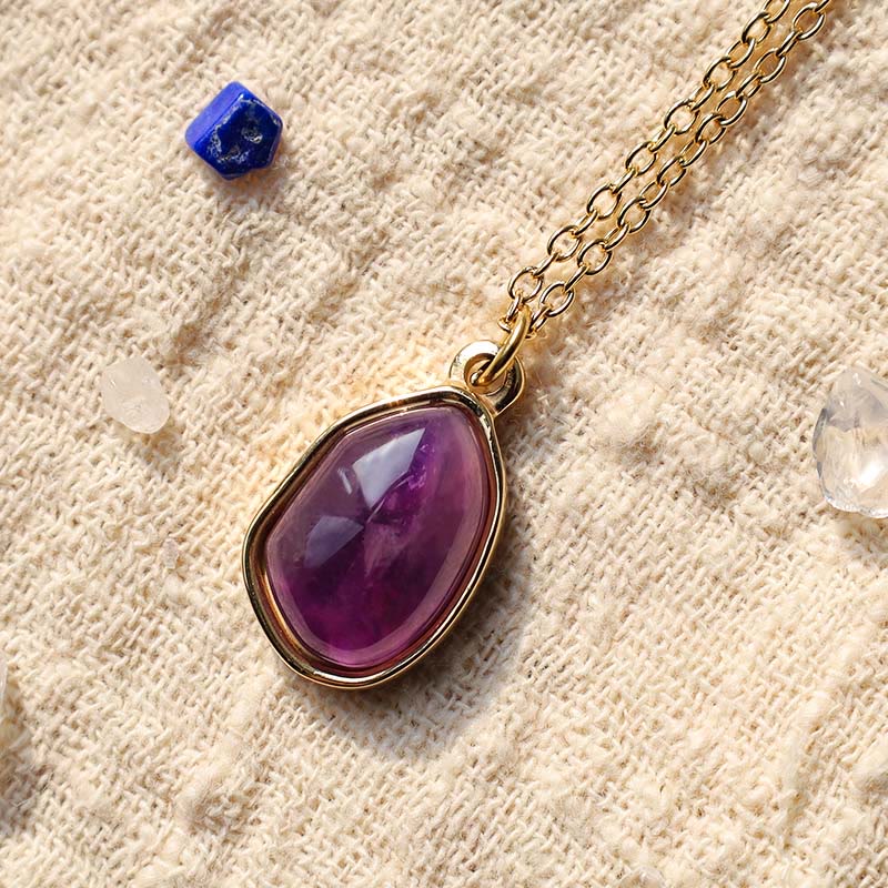 Collier pendentif en quartz rose naturel pour l'amour inconditionnel et la guérison