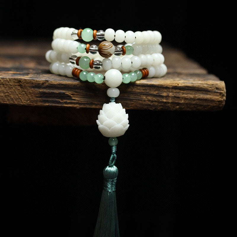 7*9mm Bodhi Seed Mala Bracelet | Protection & Wisdom