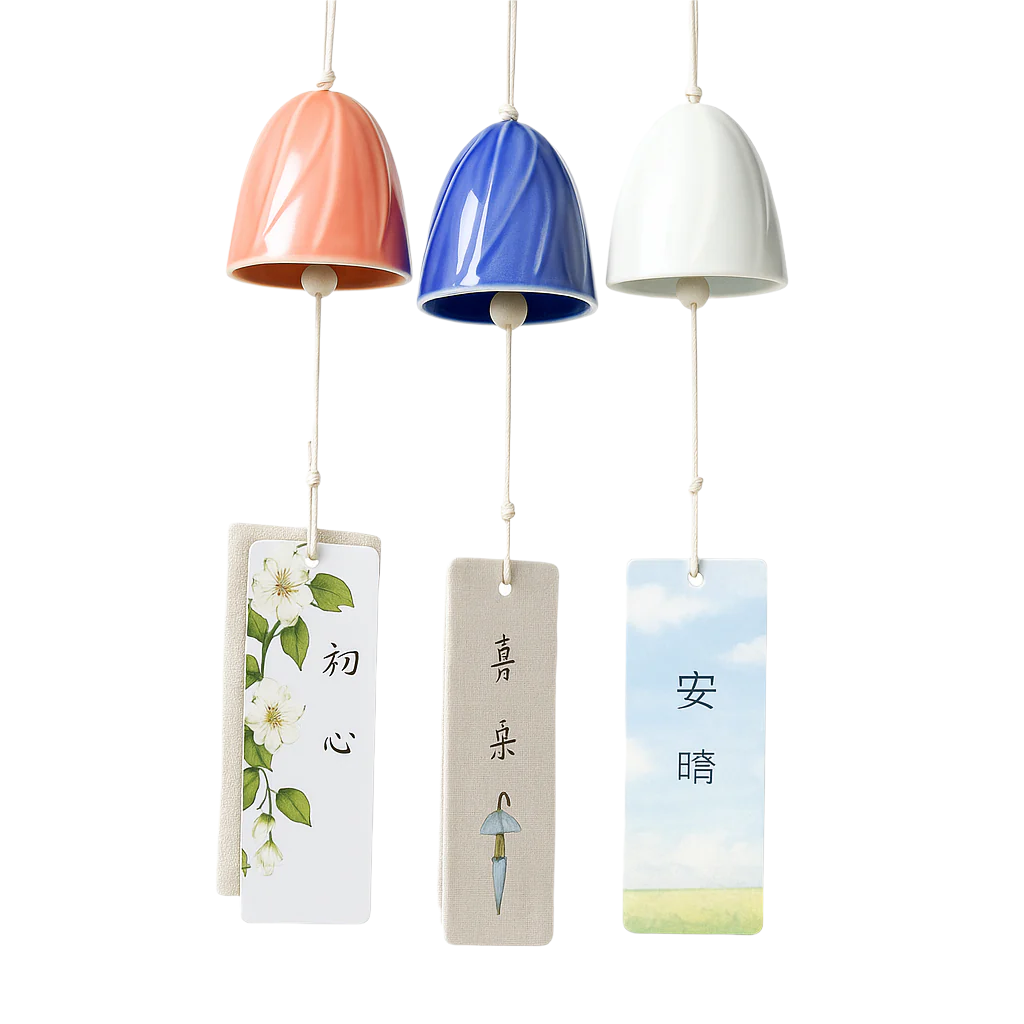 Carillons éoliens japonais en céramique pour décoration extérieure