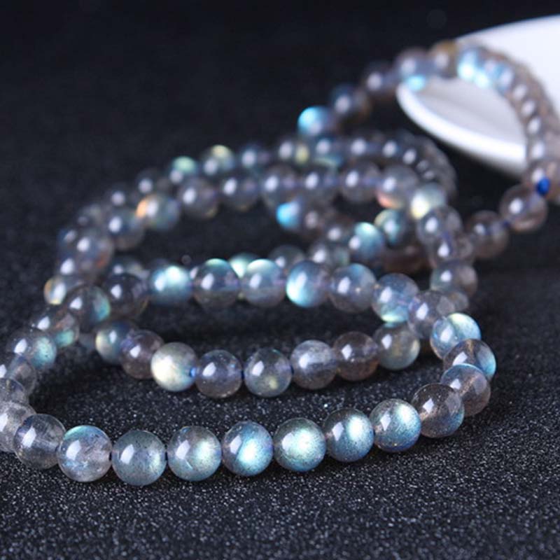 Bracelet de guérison en pierre de lune naturelle, perles de 6 mm pour le calme