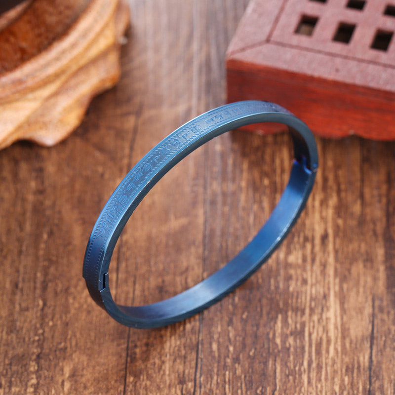 Bracelet unisexe en acier titane pour l'équilibre spirituel