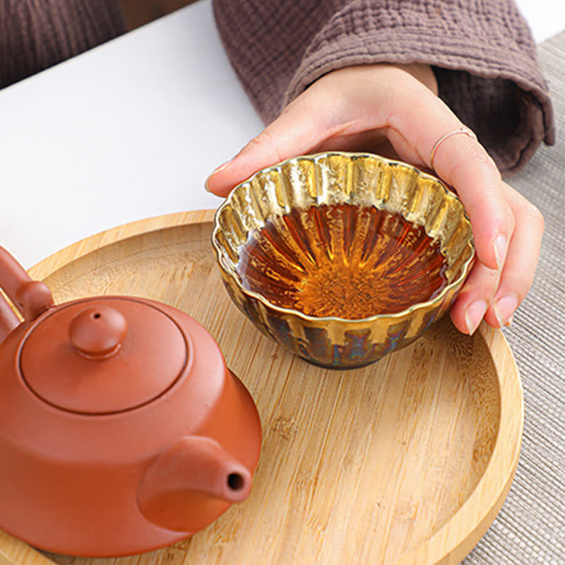 Colorful Ceramic Chinese Tea Cup 135ml Handcrafted Artistry