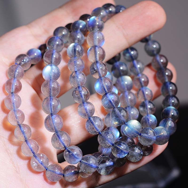 Bracelet de guérison en pierre de lune naturelle, perles de 6 mm pour le calme