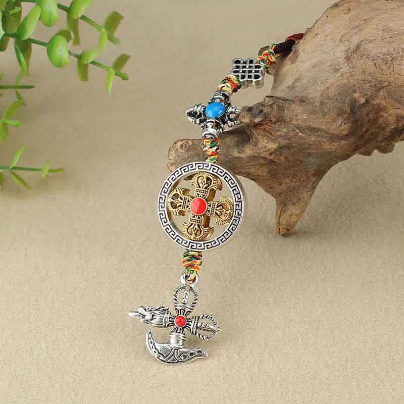 Décoration suspendue pour voiture avec pouvoir spirituel Vajra du Tibet