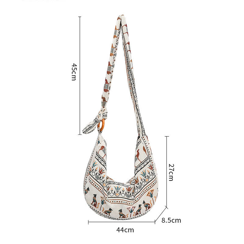 Sac bandoulière à rayures géométriques | Sac bandoulière ajustable