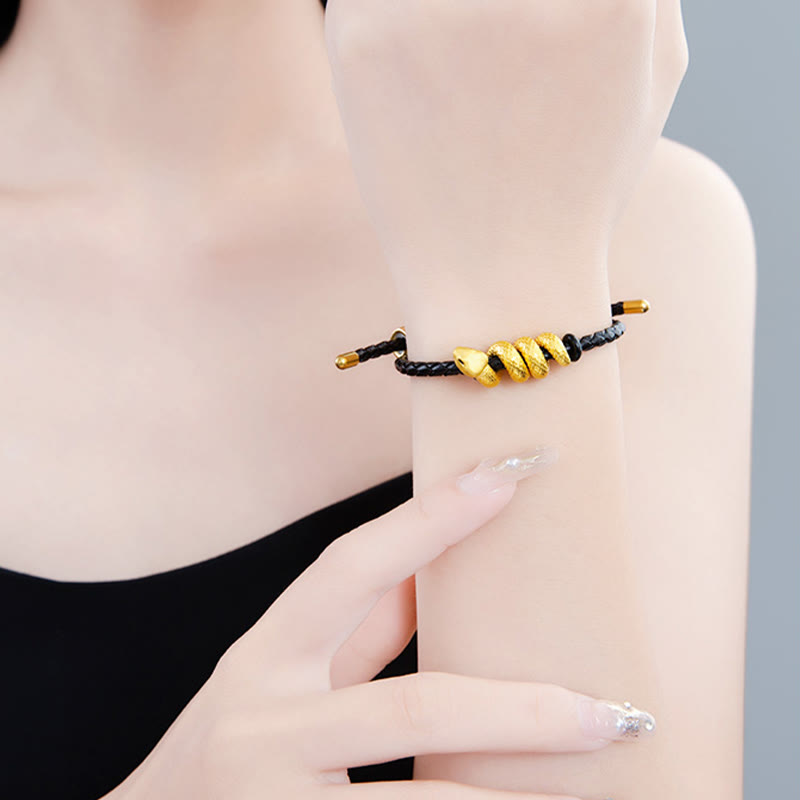 Bracelet de protection serpent en or 999