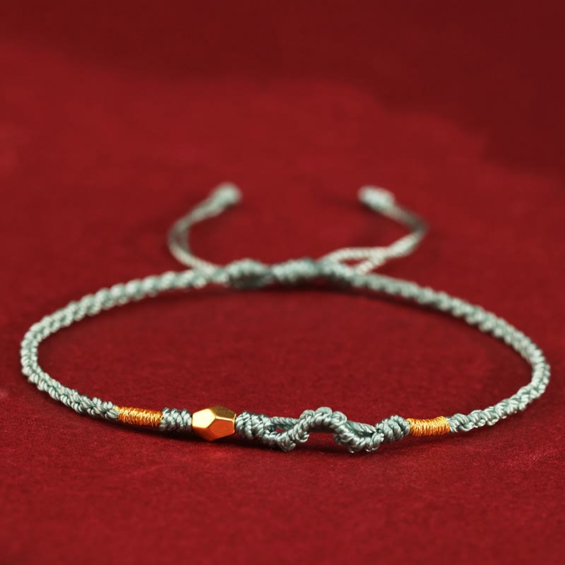 Bracelet de protection serpent en or 999 avec fil rouge