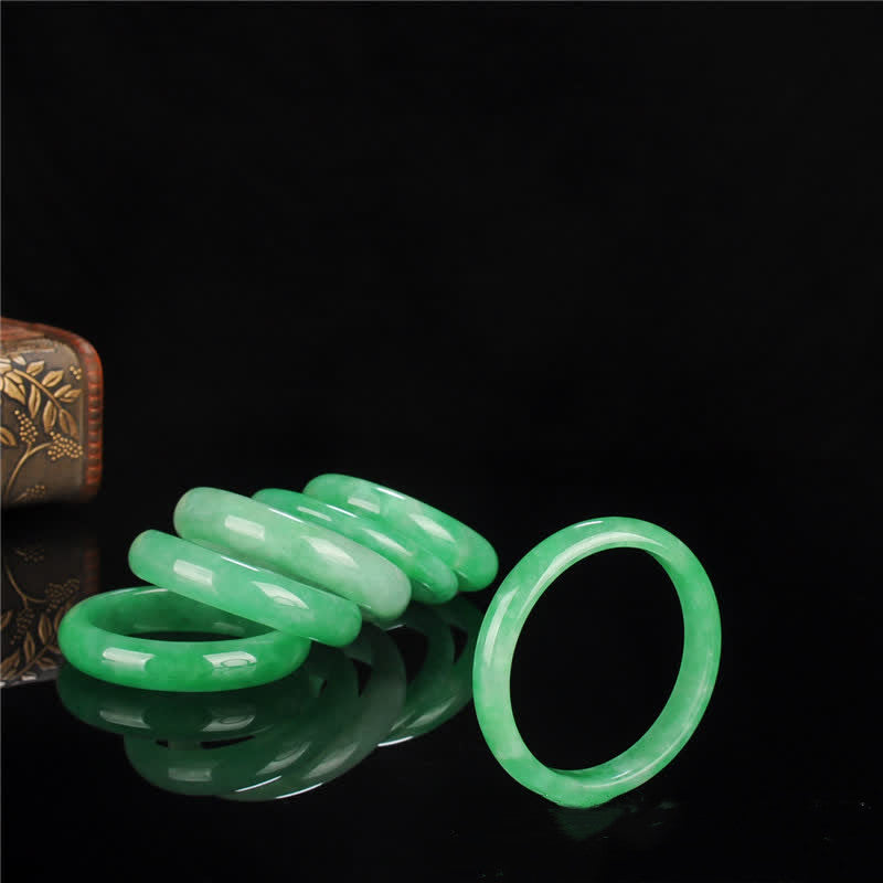 Bracelet jonc en jade 58 mm pour l'abondance et la protection