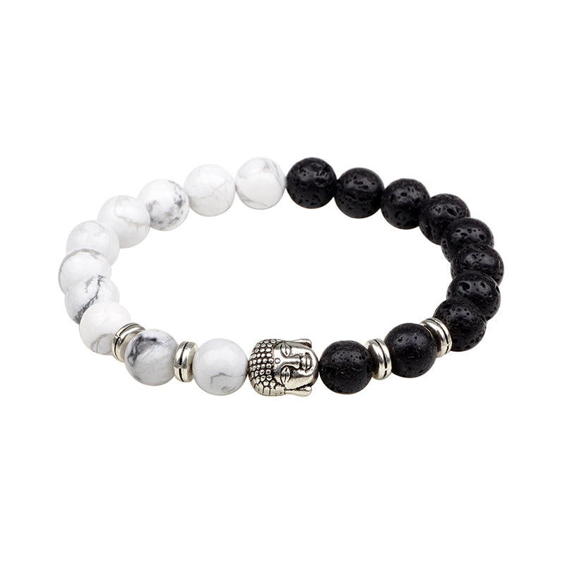 Bracelet en onyx noir de 8 mm pour la protection et la fortune