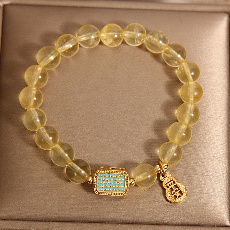 Bracelet de générosité en citrine de 8 mm pour la croissance spirituelle