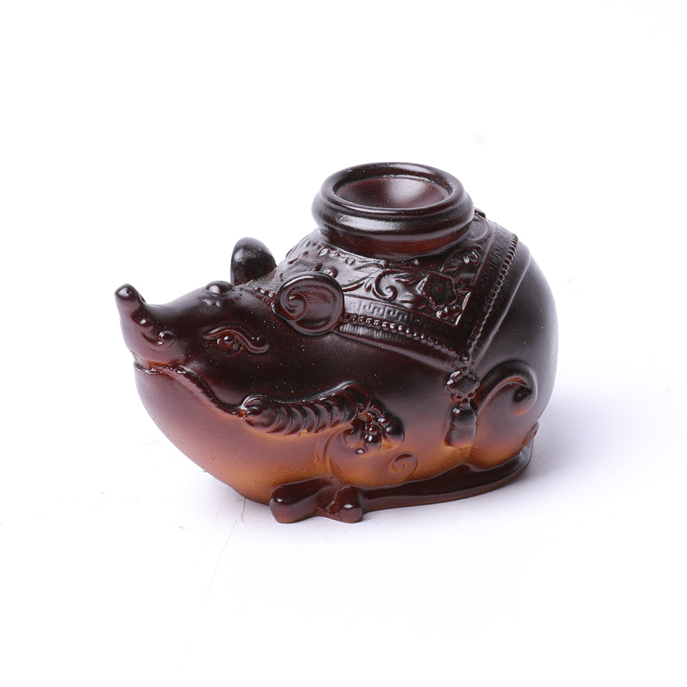 9cm Resin Lucky Mouse Statue Figurine for Spiritual Protection