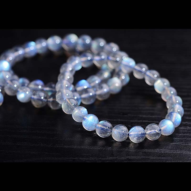 Bracelet de guérison en pierre de lune naturelle, perles de 6 mm pour le calme