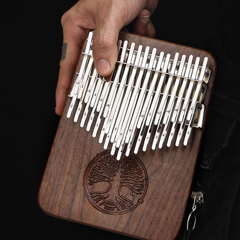 Piano à pouce Kalimba 34 touches avec motif arbre de vie