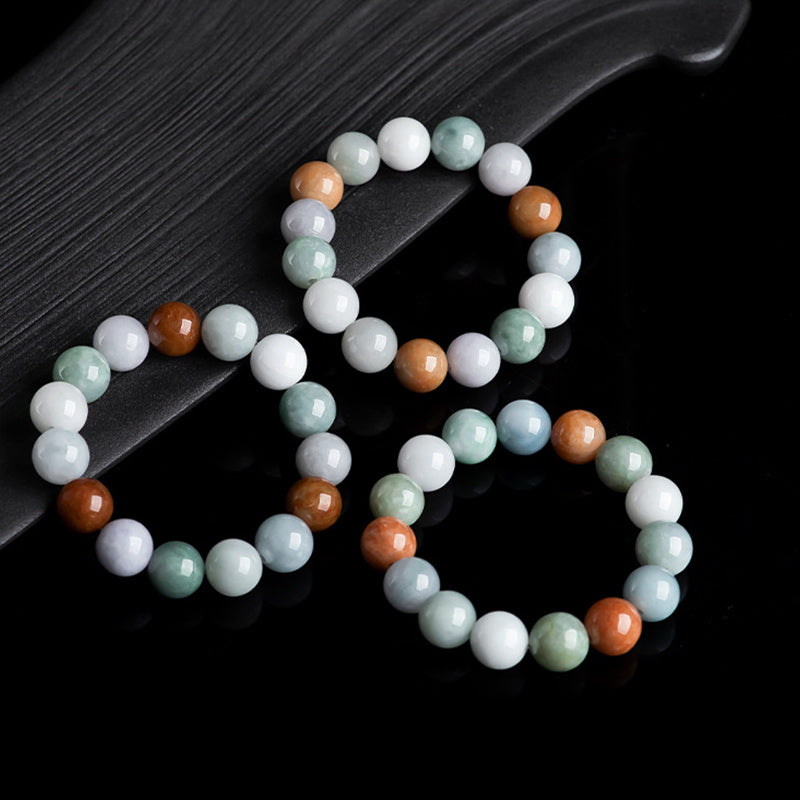 Bracelet de protection et de guérison en jade naturel avec 15 perles