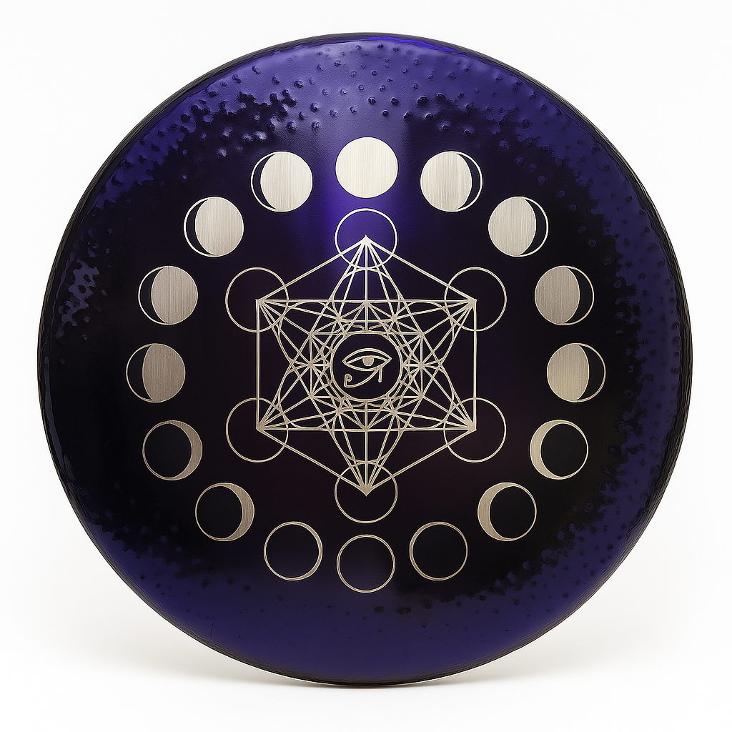 Instrument de méditation Gong œil d'Horus violet