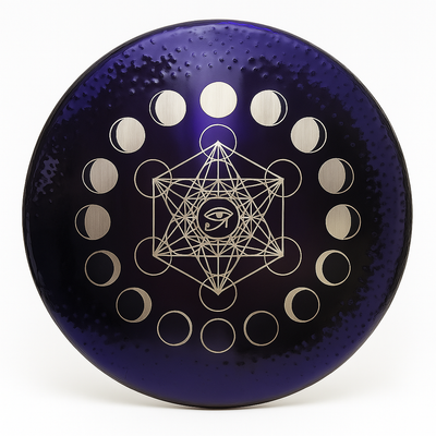 Instrument de méditation Gong œil d'Horus violet