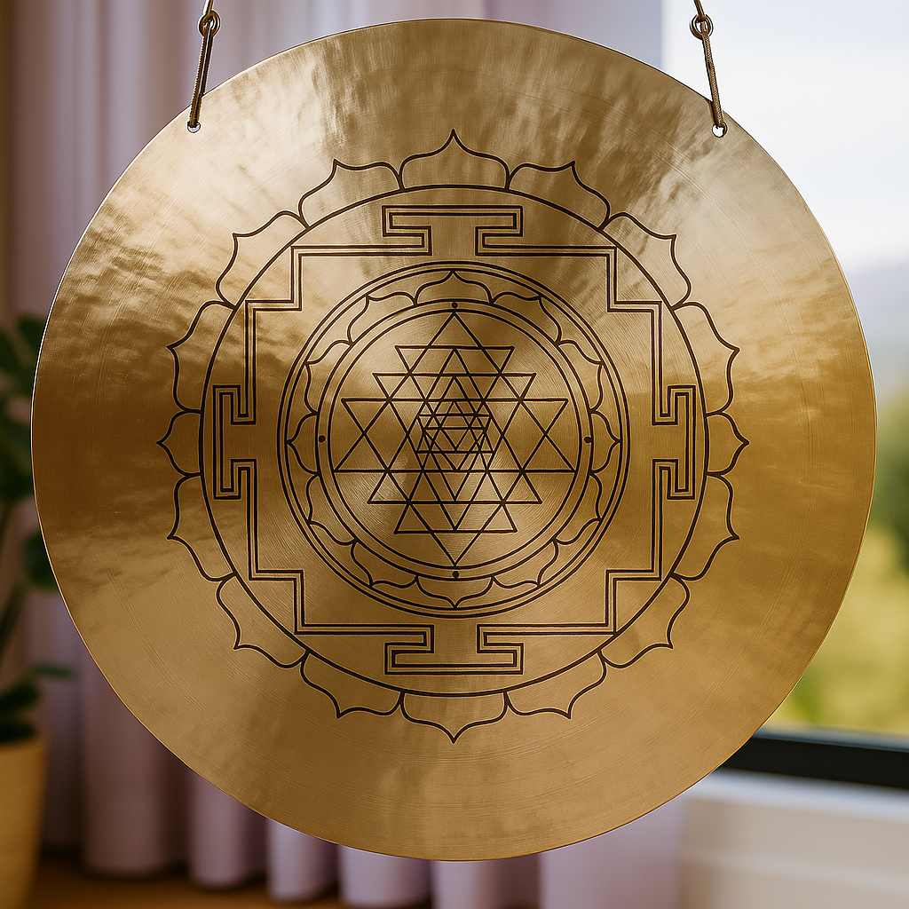 Gong à vent Sri Yantra de 6 à 52 pouces pour la méditation