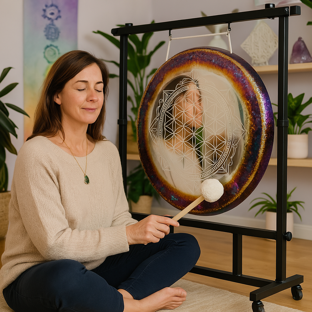 Instrument à vent gong Fleur de vie 24"