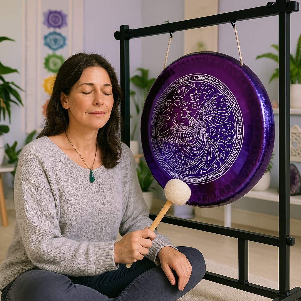 Instrument de guérison sonore Pink Phoenix Gong