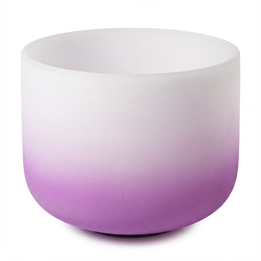 Bol chantant en cristal - Bol de méditation note B du chakra de la couronne