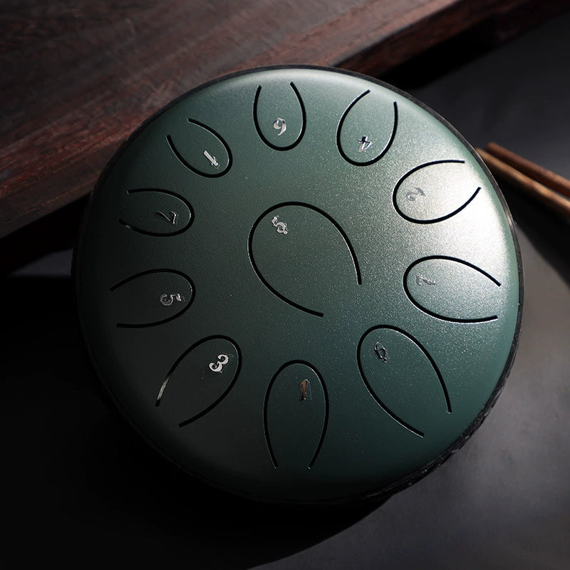 Tambour à langue en acier au carbone de 6 pouces, 11 notes en do/ré majeur