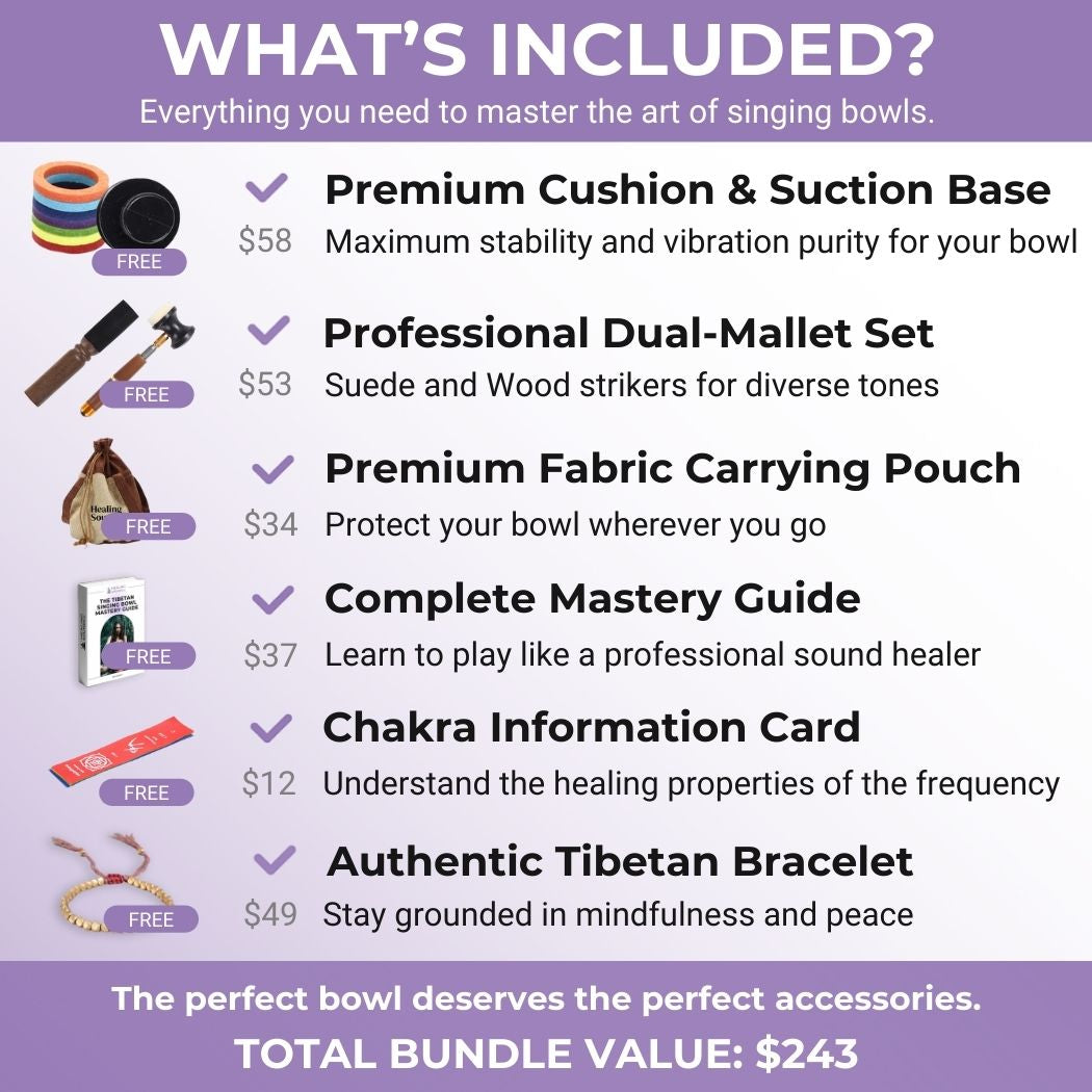 172.06 Hz Planetary Tibetan Singing Bowl - Crown Chakra - F Note