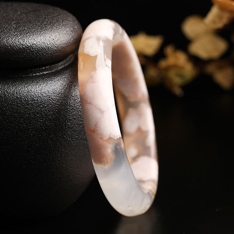 Bracelet de paix en agate Sakura naturelle 55 mm