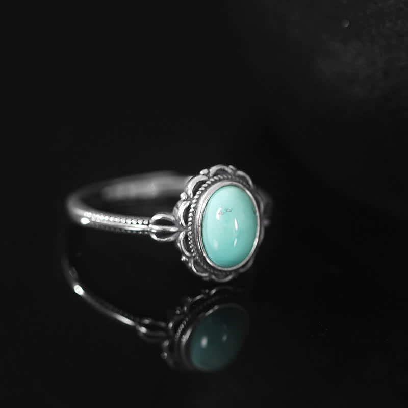Bague de protection en argent sterling avec turquoise et agate rouge