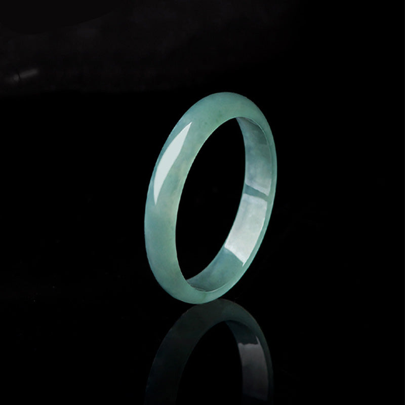 Bague en jade de 16 mm pour la prospérité, la protection et le succès