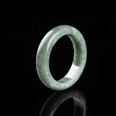 Bague de guérison en jade | Pierre naturelle, largeur 6,5 mm