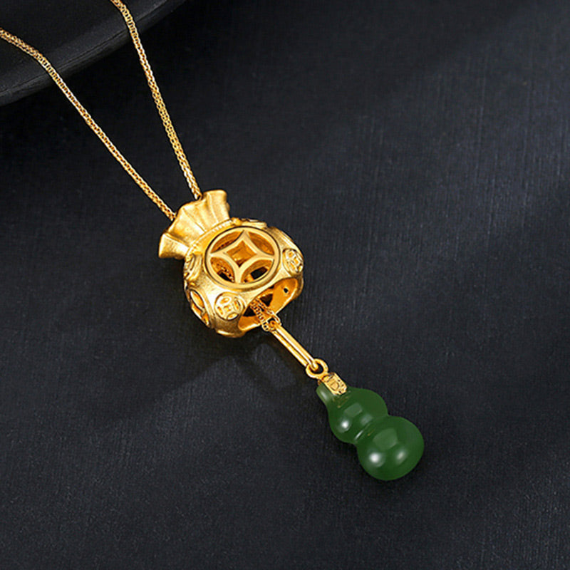 Collier pendentif en jade Feng Shui de bon augure pour la chance et la guérison