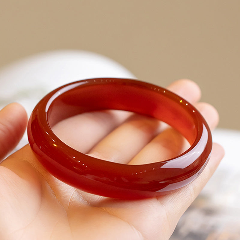 Bracelet de confiance en agate rouge 56 mm